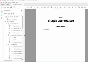Olivetti d-Copia 300/400/500 Copier Service Repair Manual PDF