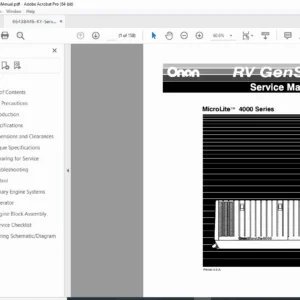 Onan MicroLite 4000 KY RV Generator Service Repair Manual PDF