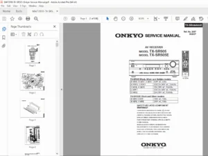 Onkyo TX-SR505 Service Manual Schematics, Parts List & Repair Guide PDF