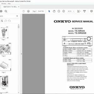 Onkyo TX-SR505 Service Manual Schematics, Parts List & Repair Guide PDF