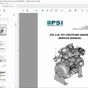 PSI 3.0L PFI Certified Engine Service Manual PDF DOWNLOAD