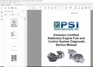 PSI Certified Stationary Engine LPG NG Fuel Diagnostic Service Manual PDF