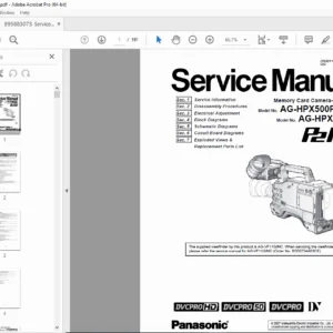Panasonic AG-HPX500 / AG-HPX502EN Service Manual PDF