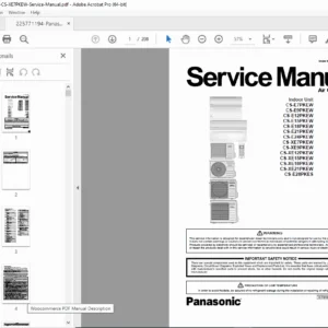 Panasonic Inverter AC Service Manual: CS-E/XE PKEW & CU-PKE Series Repair Guide PDF