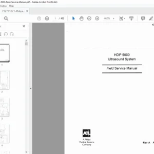 Philips ATL HDI 5000 Ultrasound Field Service Manual PDF DOWNLOAD