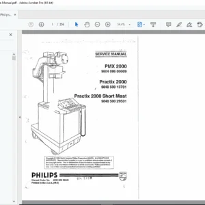 Philips Practix 2000 / PMX-2000 Mobile X-Ray Service Manual PDF