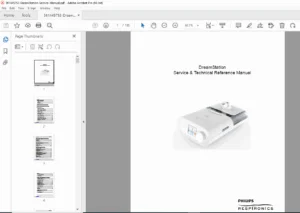 Philips Respironics DreamStation CPAP/BiPAP Service & Technical Manual PDF
