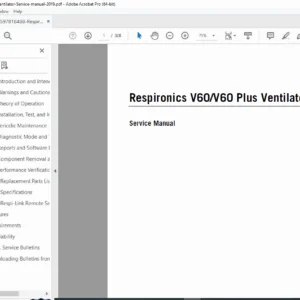 Philips Respironics V60 V60 Plus Ventilator Service Manual PDF 2019