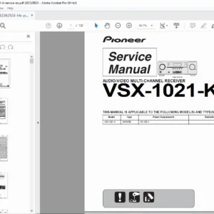 Pioneer VSX-1021-K Service Manual Repair, Schematics & Parts (RRV4176) PDF