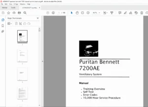 Puritan Bennett 7200AE Ventilatory System Service Manual – PDF