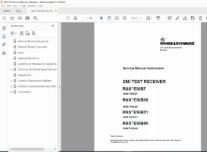 R&S ESIB7/26/31/40 EMI Test Receiver Service Manual PDF