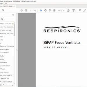 Respironics BiPAP Focus Ventilator Service Manual PDF DOWNLOAD
