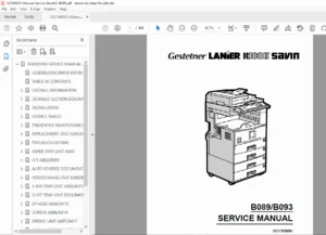Ricoh Aficio 2022 2027 Copier Service Manual Gestetner Lanier Savin B089 PDF