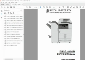 Ricoh Aficio MP 2553/3053/3353 (D182/D183/D184) Service Manual PDF