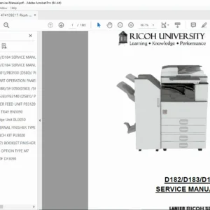 Ricoh Aficio MP 2553/3053/3353 (D182/D183/D184) Service Manual PDF