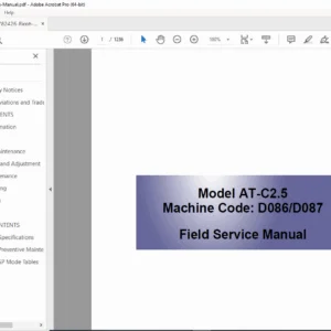 Ricoh Aficio MP C3001 & MP C3501 Field Service Manual PDF