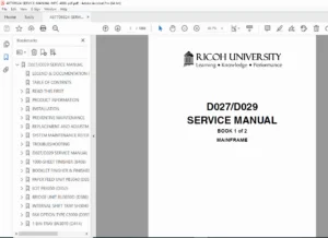 Ricoh Aficio MP C4000 / MP C5000 Service Manual PDF