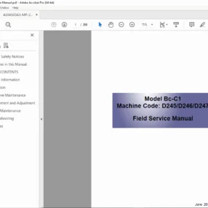 Ricoh MP 2014 D245/D246/D247 Field Service Manual PDF
