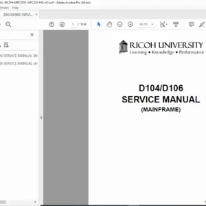 Ricoh MP C2051/MP C2551 Service Manual (D104/D106) PDF