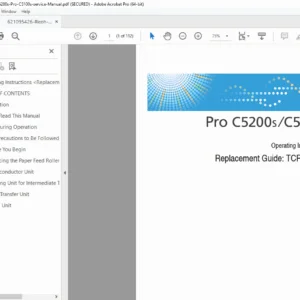 Ricoh Pro C5200s Pro C5100s Service Manual PDF TCRU ORU Replacement Guide PDF
