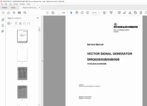 Rohde & Schwarz SMIQ02B-06B Service Manual Vol 1 PDF