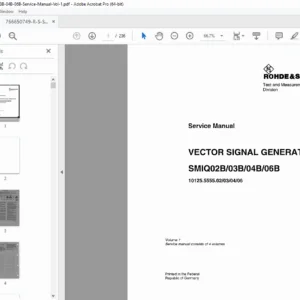Rohde & Schwarz SMIQ02B-06B Service Manual Vol 1 PDF