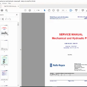 Rolls-Royce Aquamaster US 205 Azimuth Thruster Service Manual PDF