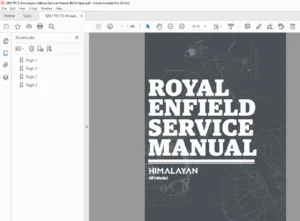 Royal Enfield Himalayan BS-IV EFI Factory Service & Repair Manual PDF