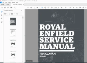 Royal Enfield Himalayan BS IV EFI Motorcycle Service Manual PDF