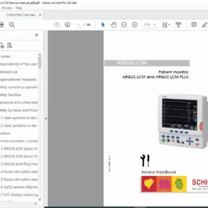 SCHILLER ARGUS LCM / LCM PLUS Patient Monitor Service Handbook PDF
