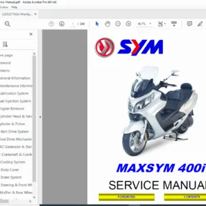 SYM MaxSym 400 Scooter Service Manual – Repair & Maintenance PDF