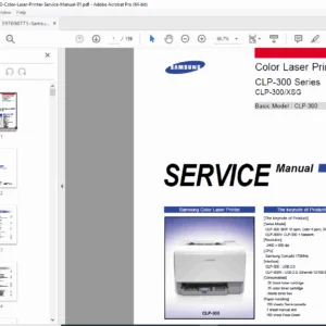 Samsung CLP-300 Color Laser Printer Service Manual Complete Repair PDF