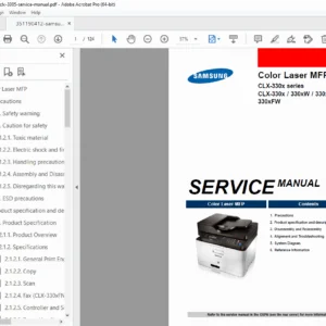 Samsung CLX-3305 CLX-330x Series Color Laser MFP Service Manual PDF