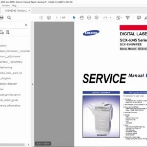 Samsung SCX-6345N Service Manual & Repair Guide PDF DOWNLOAD