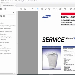 Samsung SCX-6345N Service Manual & Repair Guide PDF