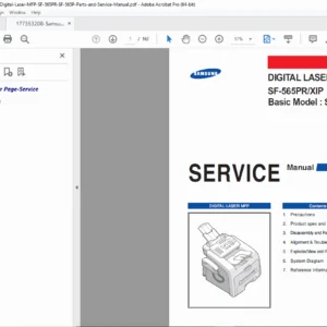 Samsung SF-565PR & SF-560R MFP Parts & Service Manual PDF