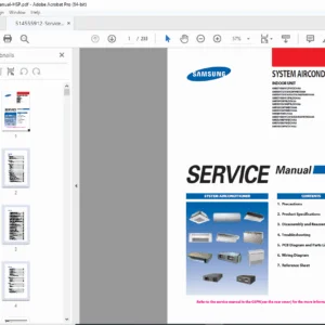 Samsung System AC Indoor Unit Service Manual (AM Series) PDF