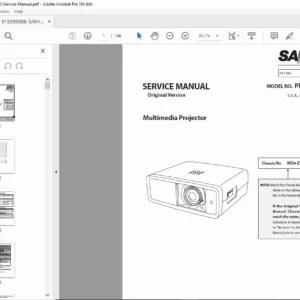 Sanyo PLV-Z2000 Service Manual Repair, Optical Alignment & Schematics PDF