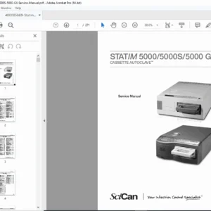 SciCan Statim 5000, 5000S & 5000 G4 Cassette Autoclave Service Manual PDF