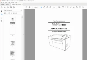 Screen PT-R4300 & PT-R4000 Service Manual: Repair, Error Codes & Parts PDF