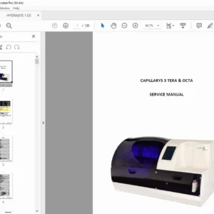 Sebia Capillarys 3 TERA & OCTA Service Manual Repair, Calibration & Schematics PDF
