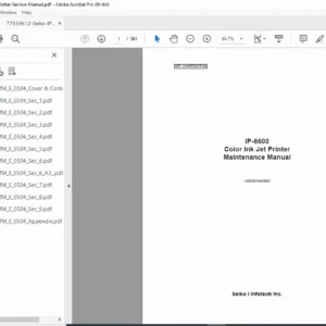 Seiko IP-6600 Plotter Maintenance Manual PDF (Service Mode & Troubleshooting)