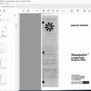 Shampaine 5100B / 5100E Surgical Table Service Manual (350520) PDF