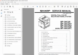 Sharp BP-30C25 Color MFP Service Manual PDF DOWNLOAD