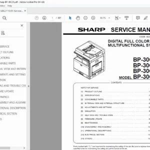 Sharp BP-30C25 Color MFP Service Manual PDF DOWNLOAD