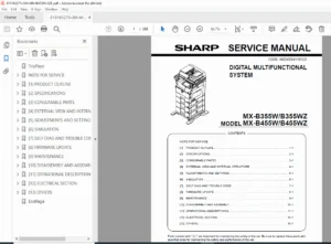 Sharp MX-B355W / MX-B455W Service Manual PDF
