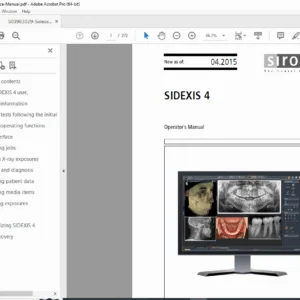 Sidexis 4 Operator's Manual PDF (Sirona Dental) DOWNLOAD