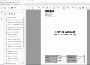 Siemens SWT-2.3 82VS/93/101 Wind Turbine Service Manual (ZSM1005840) PDF