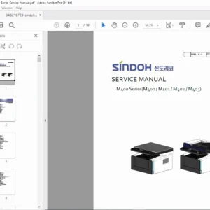 Sindoh M400/M401/M402/M403 Service Manual (M400 Series) PDF