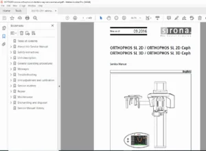 Sirona ORTHOPHOS SL 2D/3D & Ceph Service Manual Calibration & Repair PDF
